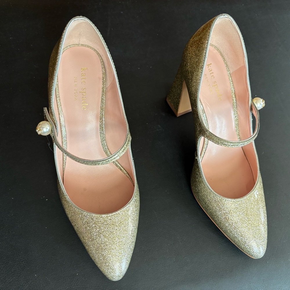Kate Spade Gold Glitter Women's Heels
